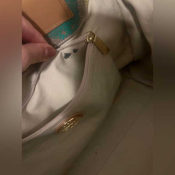 Tory Burch snakeskin print Canvas Tote Bag - Picture 7 of 11